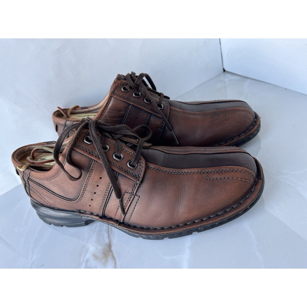 CLARKS TOUAREG LEATHER LACE-UP OXFORDS Men Shoes Brown 70852 Sz 10 M